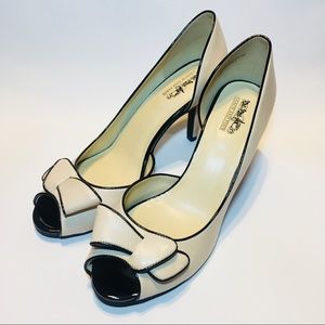 COACH and Four Woman’s Nude Peep Toe Heels Sz 9.5